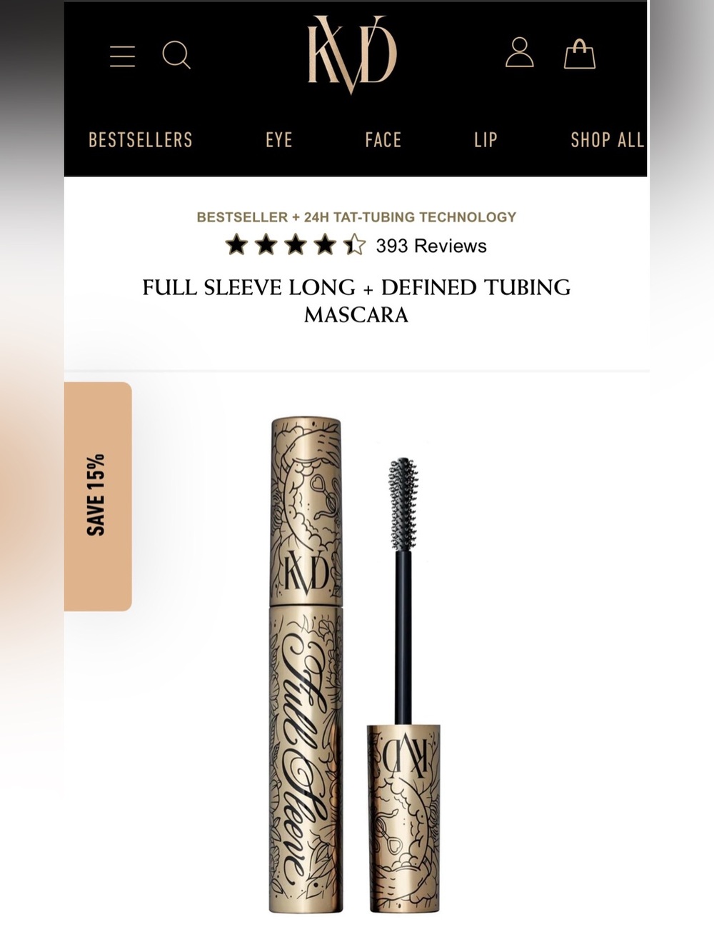 KVD FULL SLEEVE TUBING MASCARA - BRAND NEW in the box!